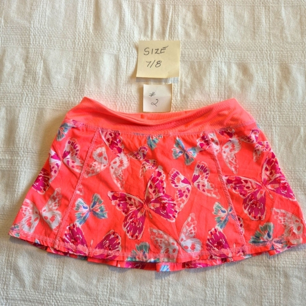 Gymboree girls size 7/8 or Medium #2 butterfly skirt with modesty shorts VGUC